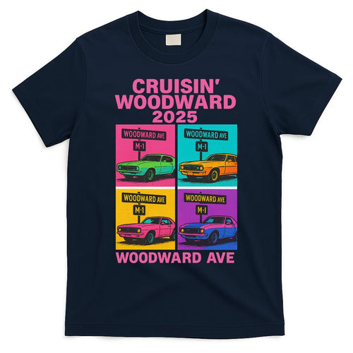 2025 Woodward Ave M1 Car Cruise Pop Art T-Shirt product image 1