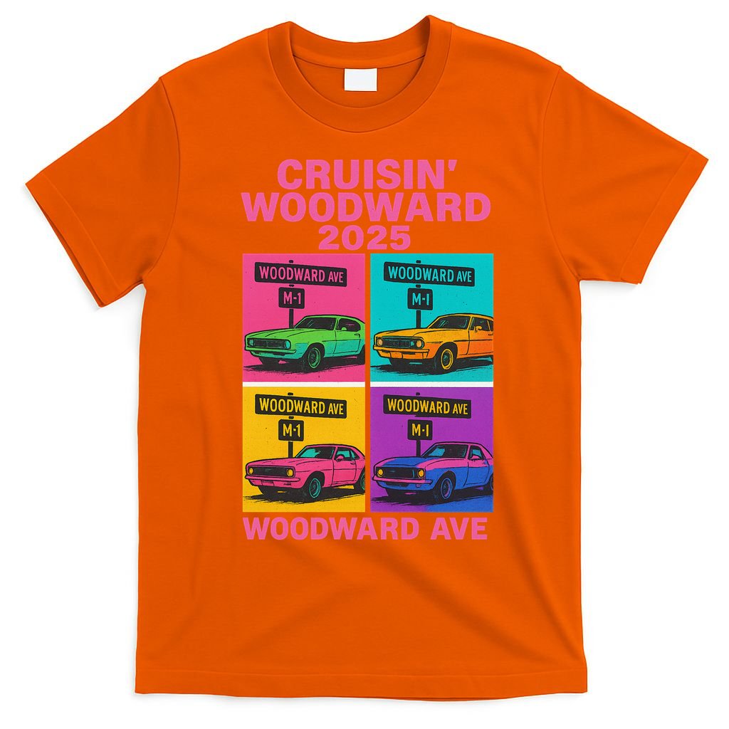 2025 Woodward Ave M1 Car Cruise Pop Art T-Shirt product image 3
