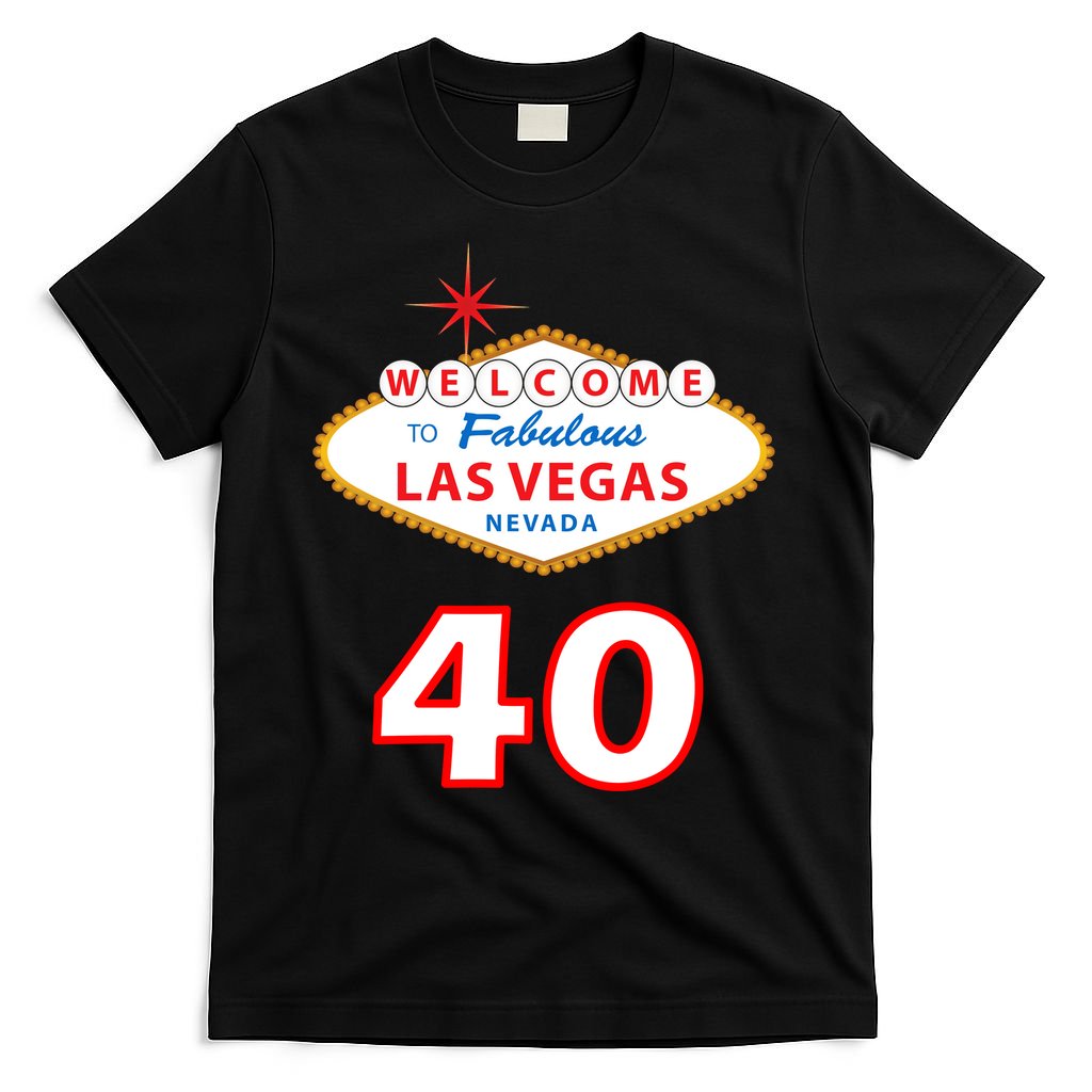 40 Years Old In Vegas - 40th Birthday T-Shirt product image 7