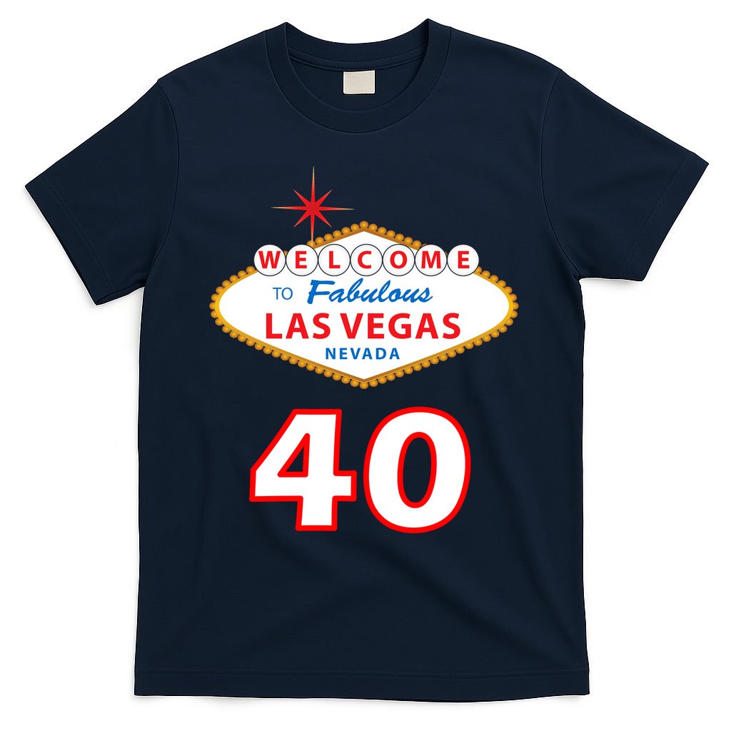 40 Years Old In Vegas - 40th Birthday T-Shirt product image 1