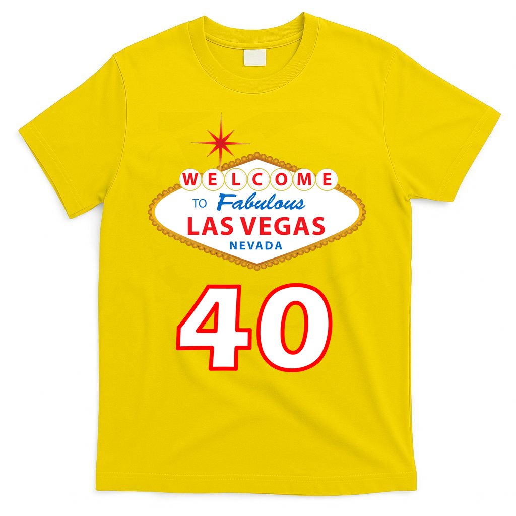 40 Years Old In Vegas - 40th Birthday T-Shirt product image 3