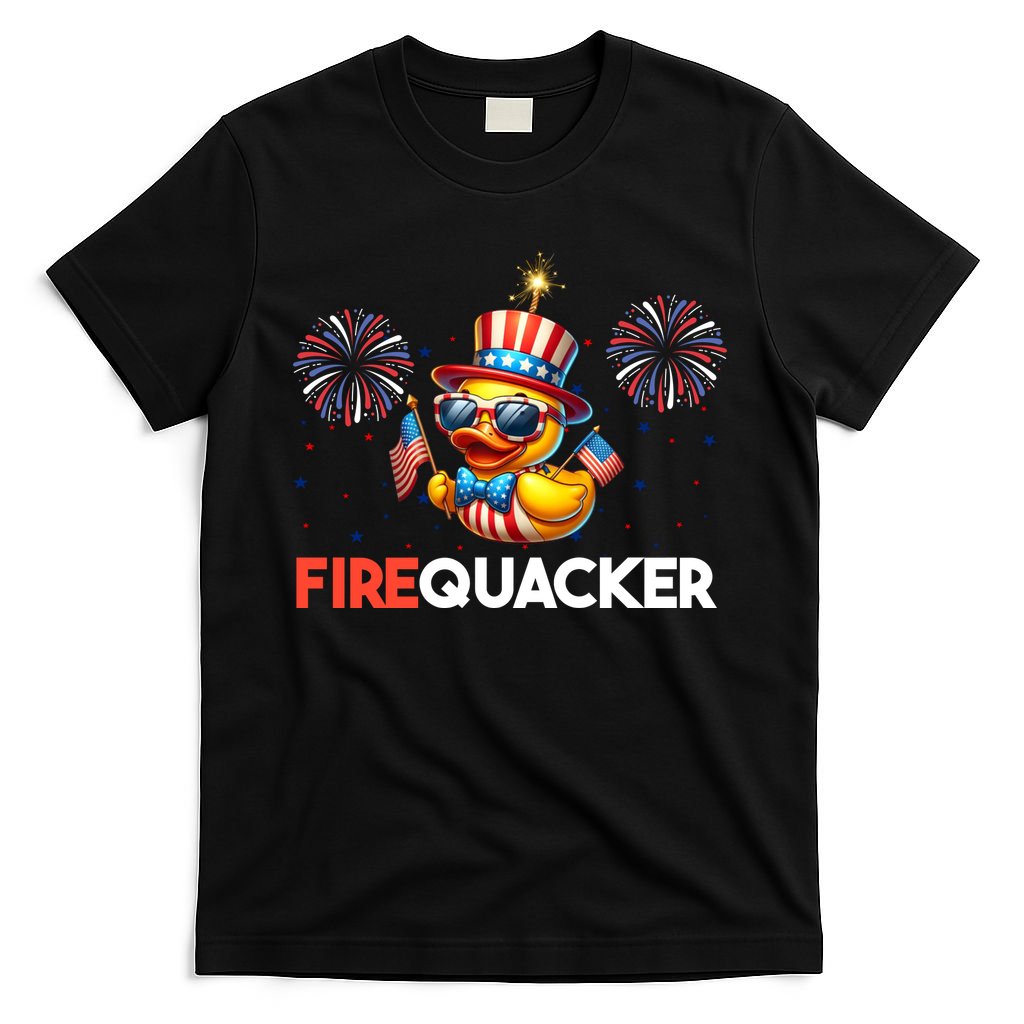 4th Of July Cute Duck Firequacker Patriotic Funny T-Shirt product image 4