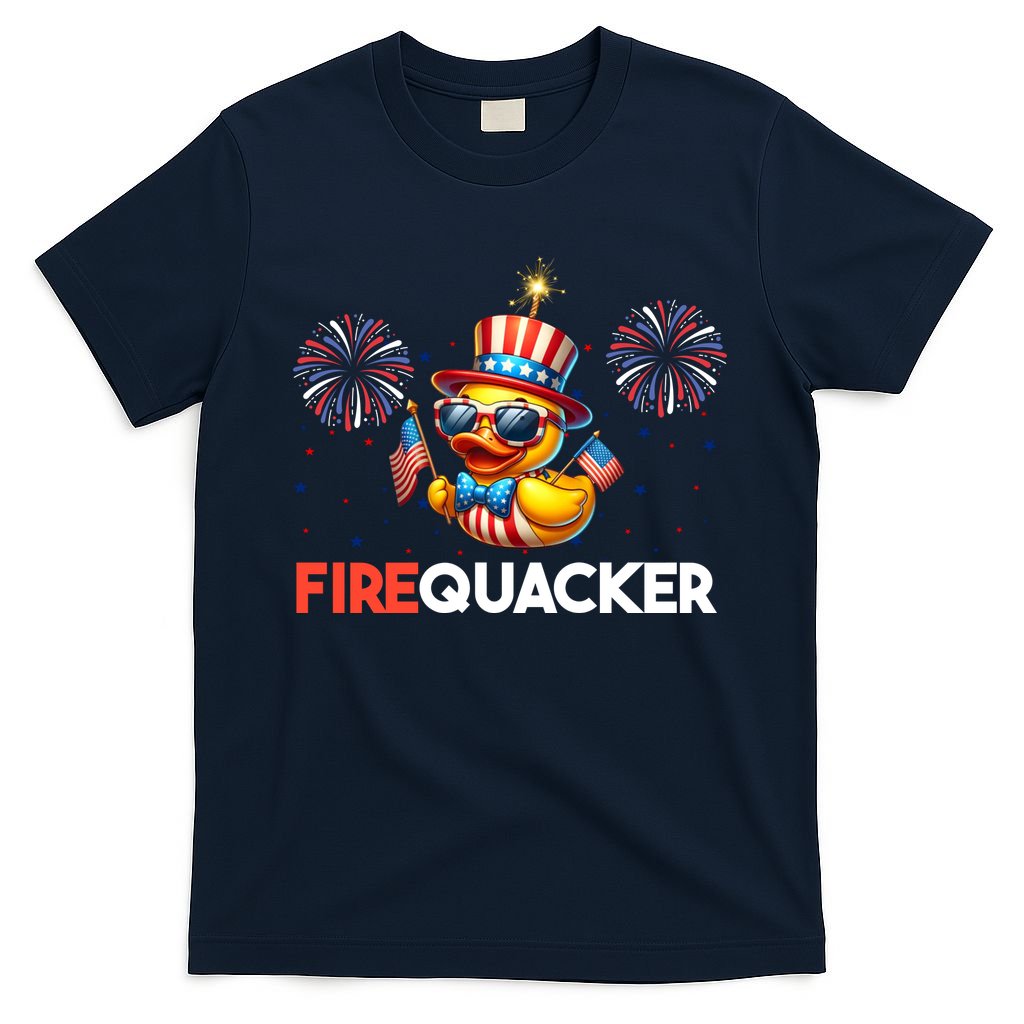 4th Of July Cute Duck Firequacker Patriotic Funny T-Shirt product image 1