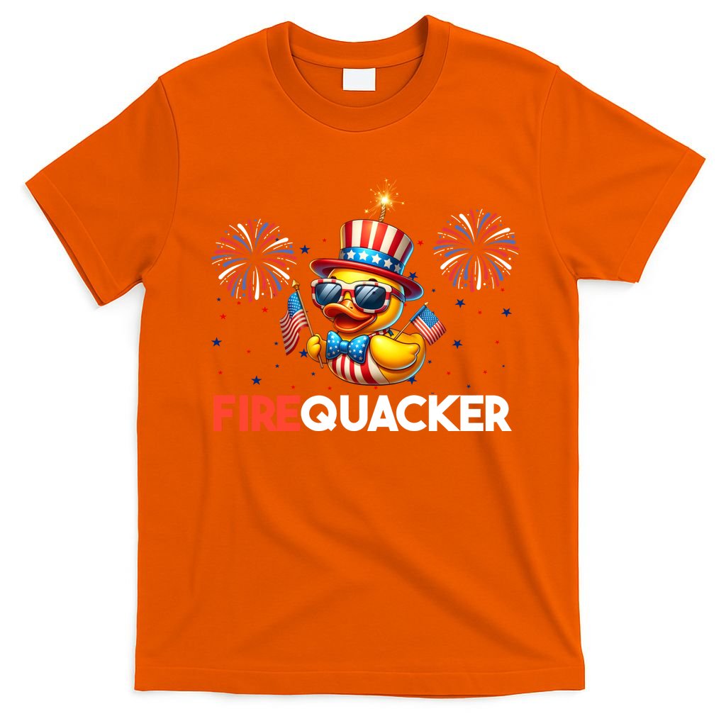 4th Of July Cute Duck Firequacker Patriotic Funny T-Shirt product image 3