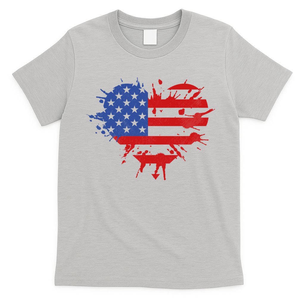 4th Of July American Flag Patriotic I Heart The USA T-Shirt product image 5