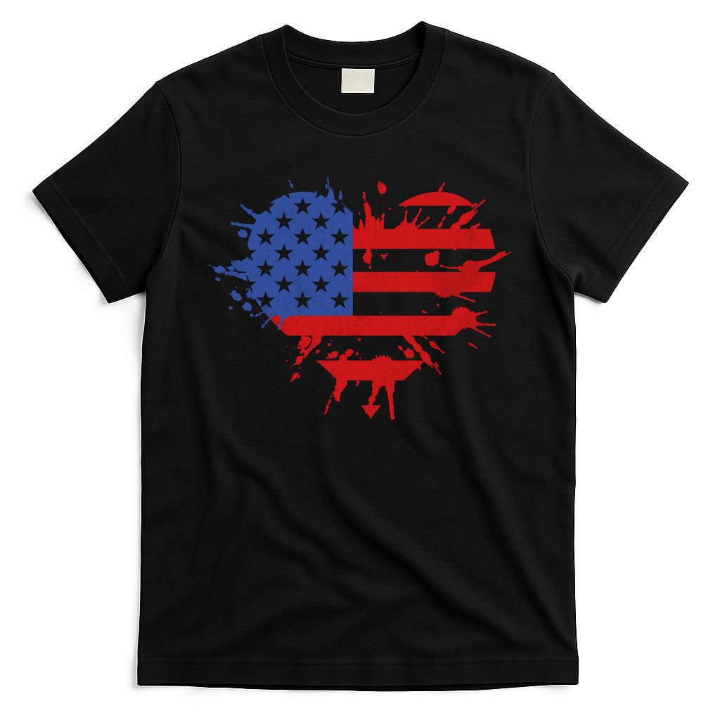 4th Of July American Flag Patriotic I Heart The USA T-Shirt product image 4