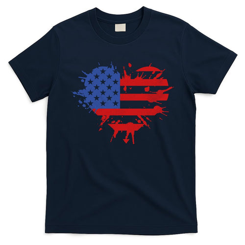 4th Of July American Flag Patriotic I Heart The USA T-Shirt product image 1