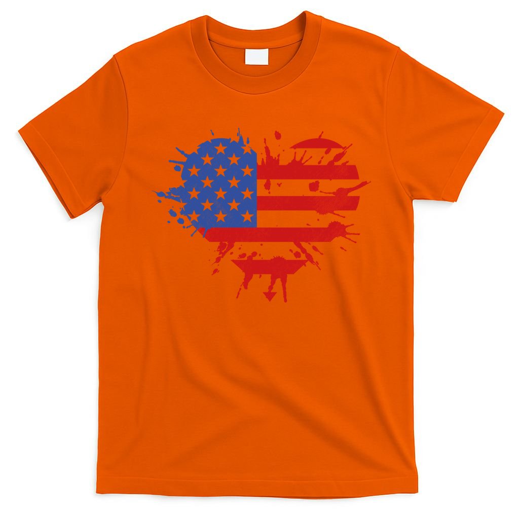 4th Of July American Flag Patriotic I Heart The USA T-Shirt product image 3