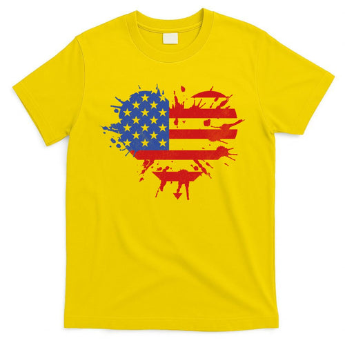4th Of July American Flag Patriotic I Heart The USA T-Shirt product image 2