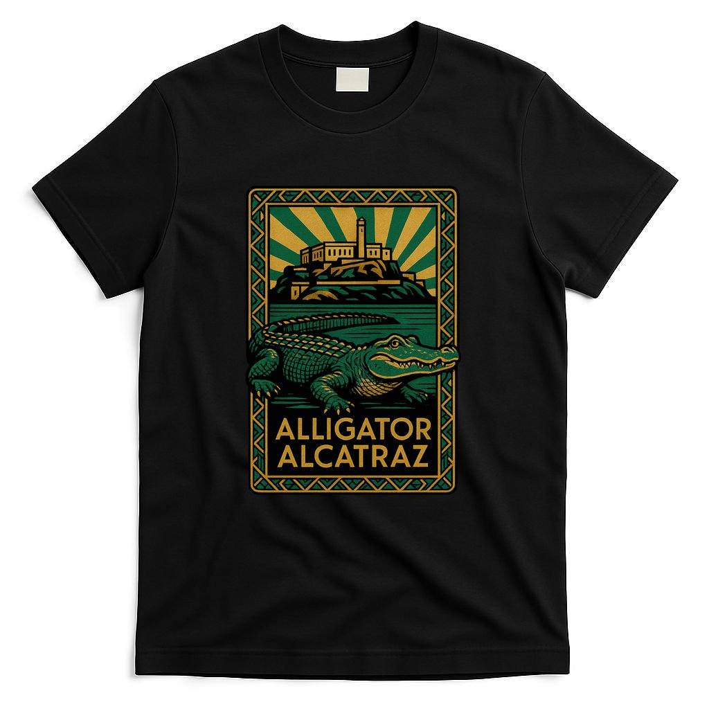Alligator Alcatraz Art Deco T-Shirt product image 4