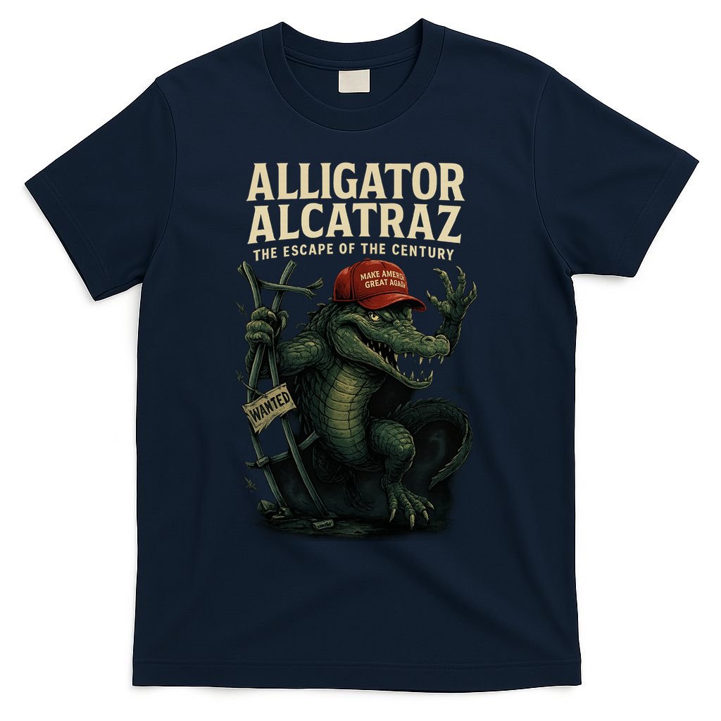 Alligator Alcatraz Escape Warning MAGA T-Shirt product image 1