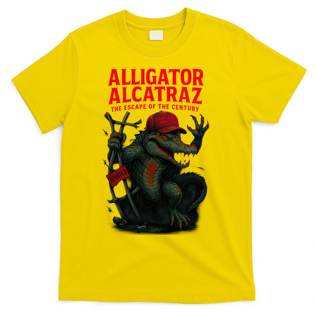 Alligator Alcatraz Escape Warning MAGA T-Shirt product image 2