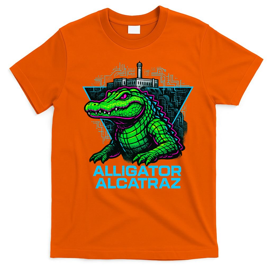 Alligator Alcatraz Neon Cityscape T-Shirt product image 3