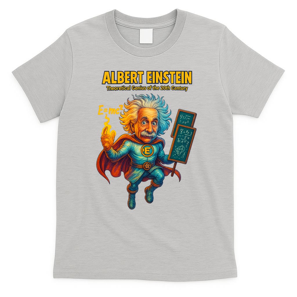 Albert Einstein E-MC2 Cartoon Superhero Comic Style T-Shirt product image 5