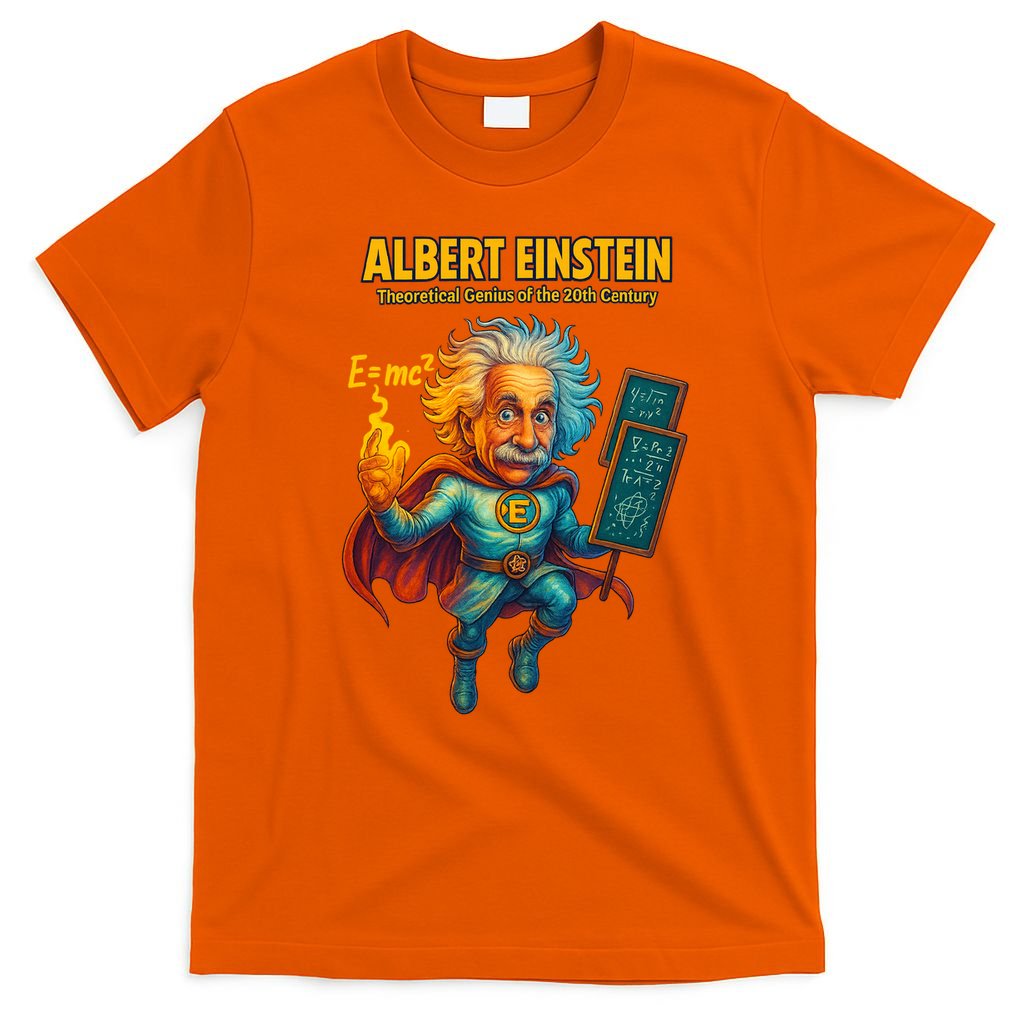 Albert Einstein E-MC2 Cartoon Superhero Comic Style T-Shirt product image 3