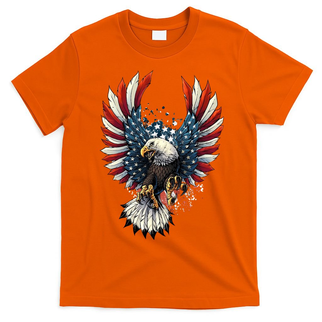 American Flag Bald Eagle 4th Of July USA Patriotic T-Shirt product image 3