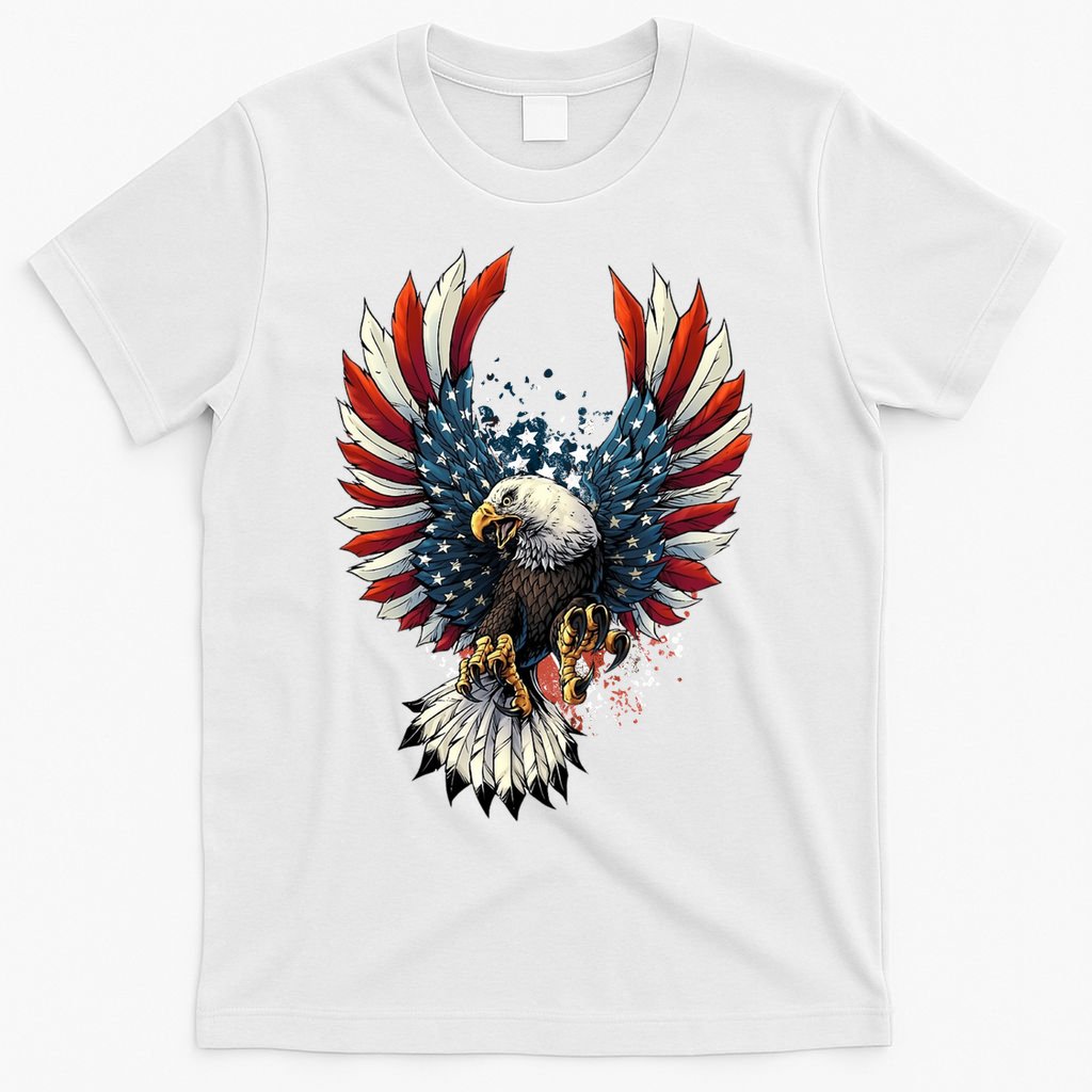 American Flag Bald Eagle 4th Of July USA Patriotic T-Shirt product image 6