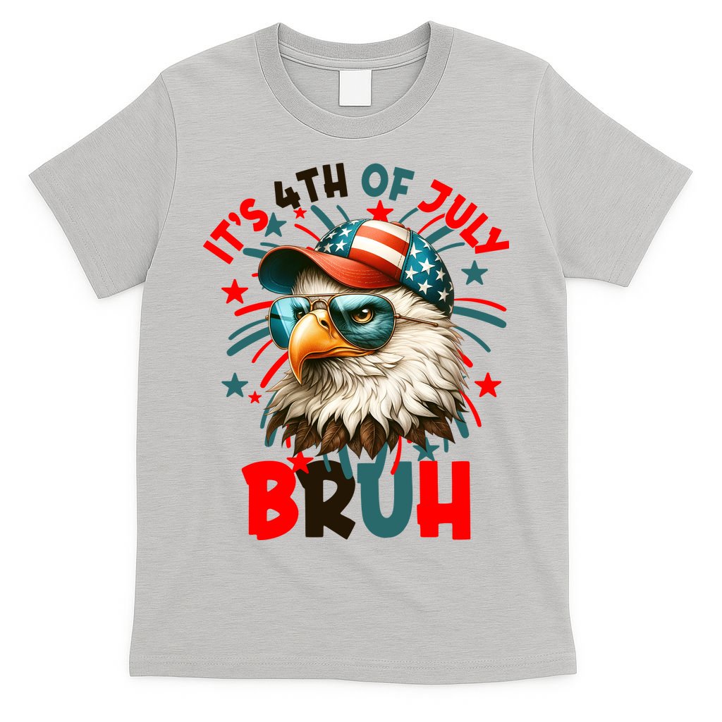 Bruh 4th Of July Bald Eagle Funny T-Shirt product image 5