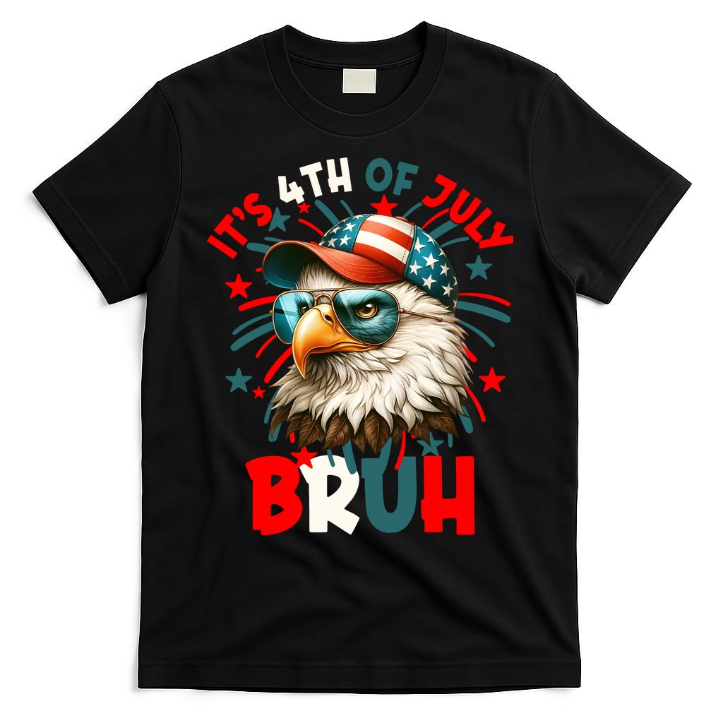 Bruh 4th Of July Bald Eagle Funny T-Shirt product image 4
