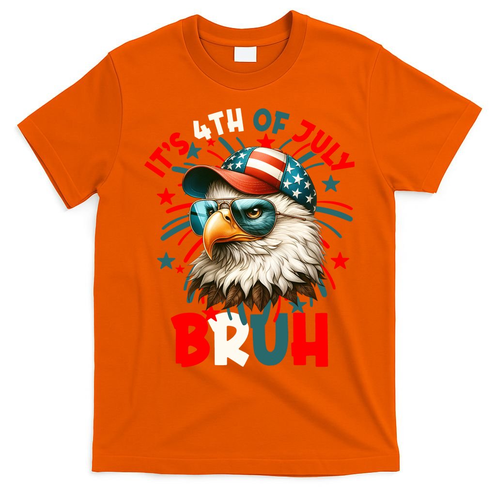 Bruh 4th Of July Bald Eagle Funny T-Shirt product image 3