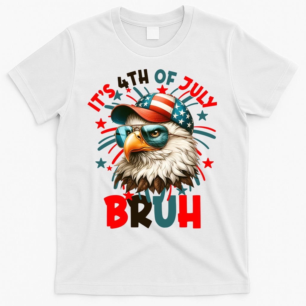 Bruh 4th Of July Bald Eagle Funny T-Shirt product image 6