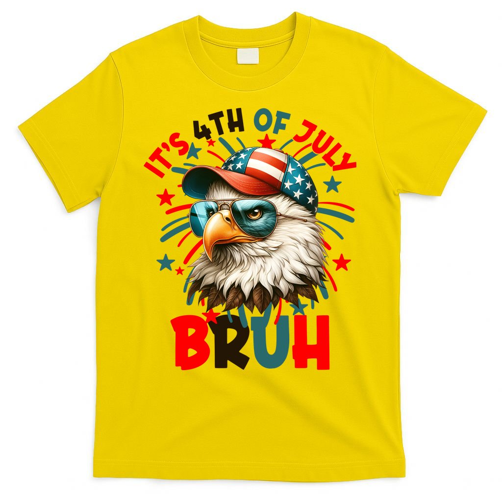 Bruh 4th Of July Bald Eagle Funny T-Shirt product image 2