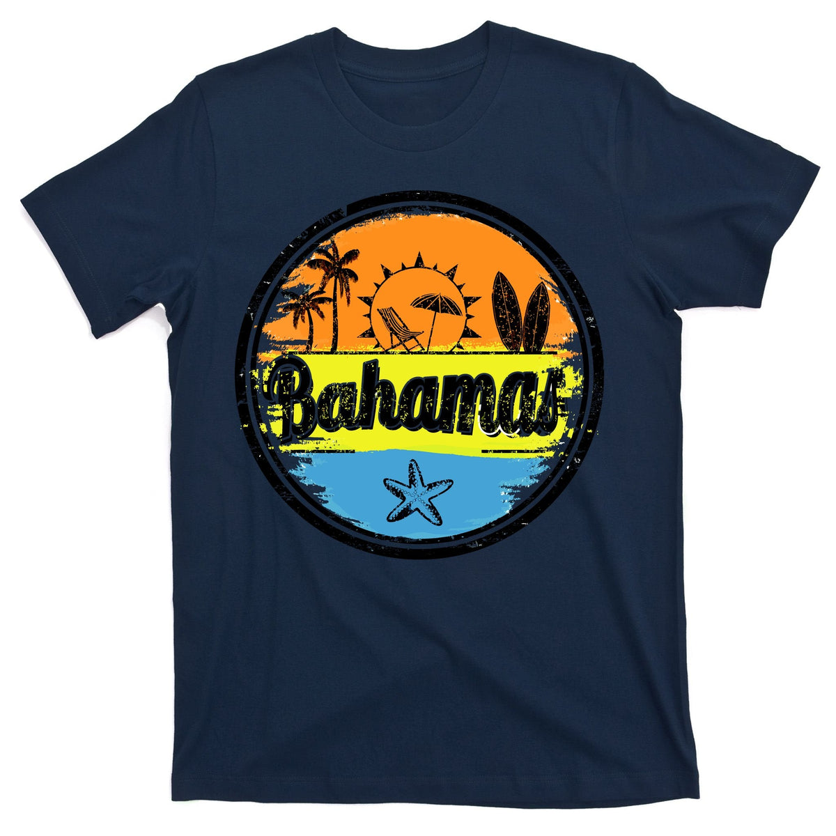 Bahamas Retro Circle T-Shirt product image 1