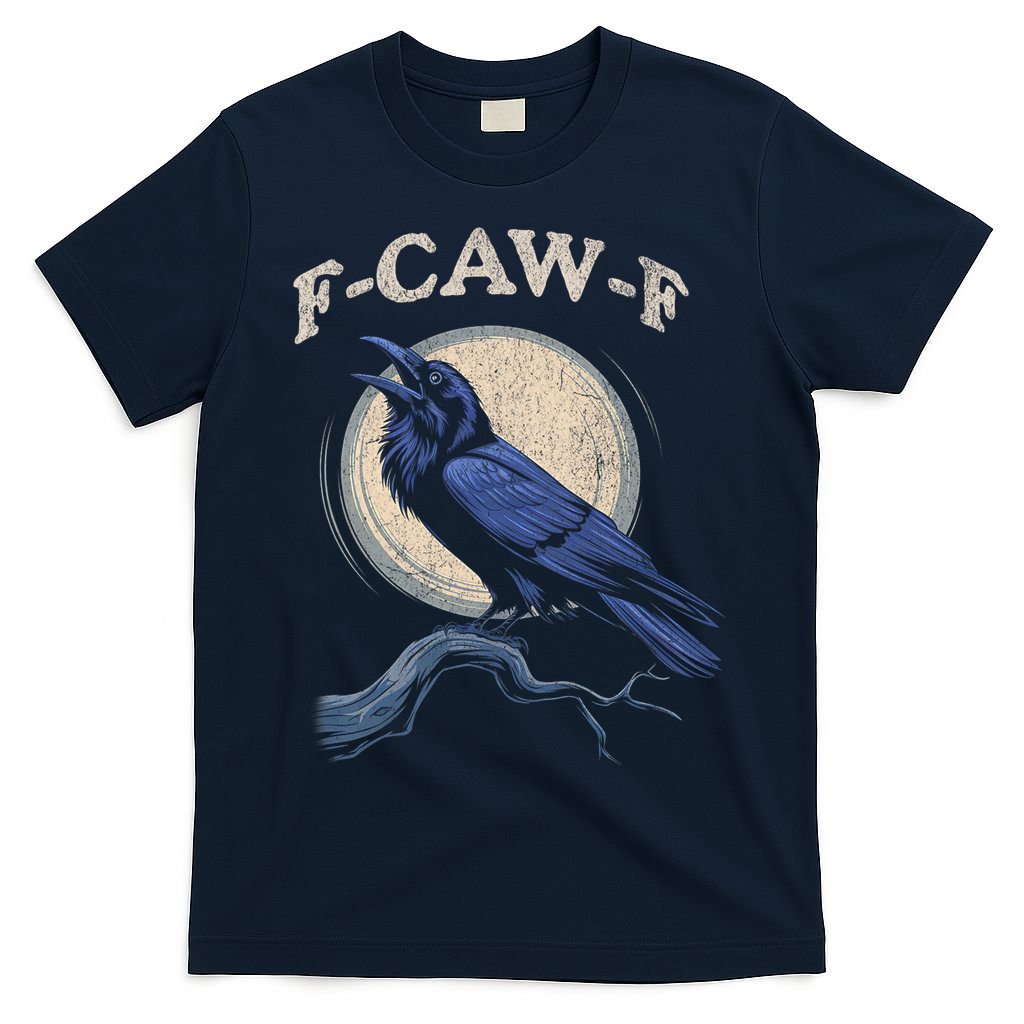 Black Crow F-Caw-F Funny Bird Moon T-Shirt product image 1