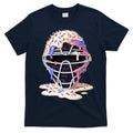Baseball Catcher Mask Ice Cream Dripping Fan T-Shirt product image 1