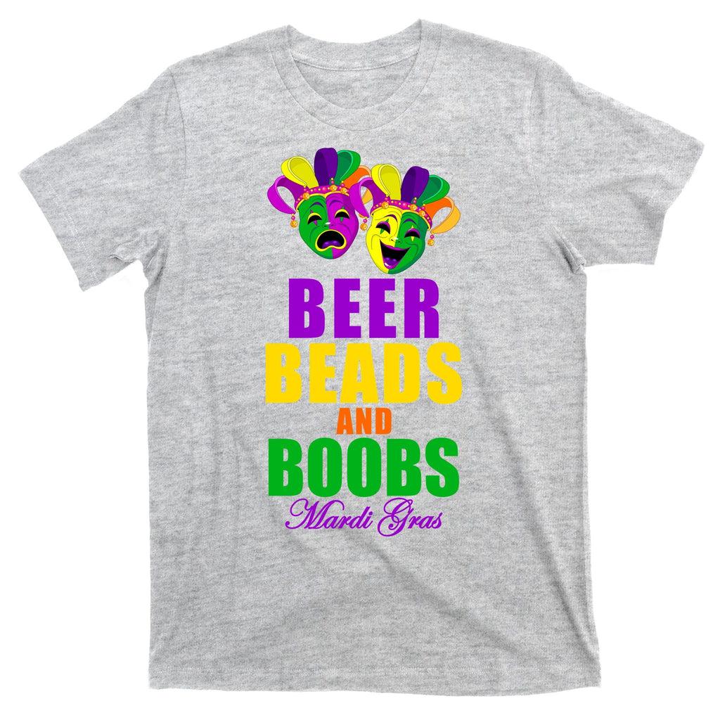 Beer Beads and Boobs Mardi Gras New Orleans T-Shirt product image 9