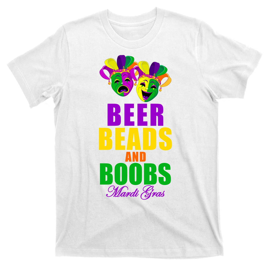 Beer Beads and Boobs Mardi Gras New Orleans T-Shirt product image 11
