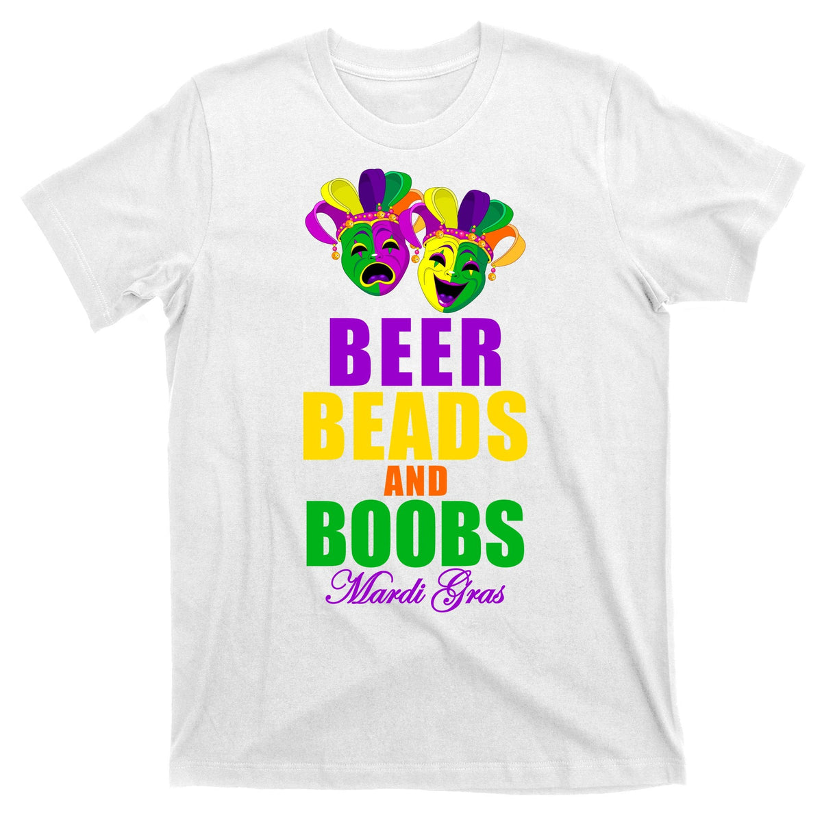 Beer Beads and Boobs Mardi Gras New Orleans T-Shirt product image 11
