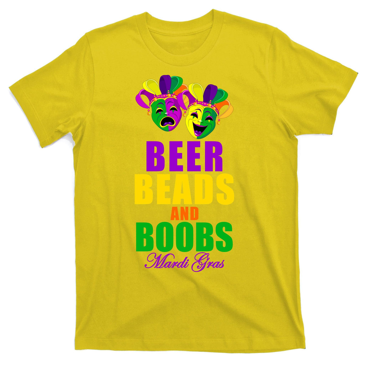 Beer Beads and Boobs Mardi Gras New Orleans T-Shirt product image 3