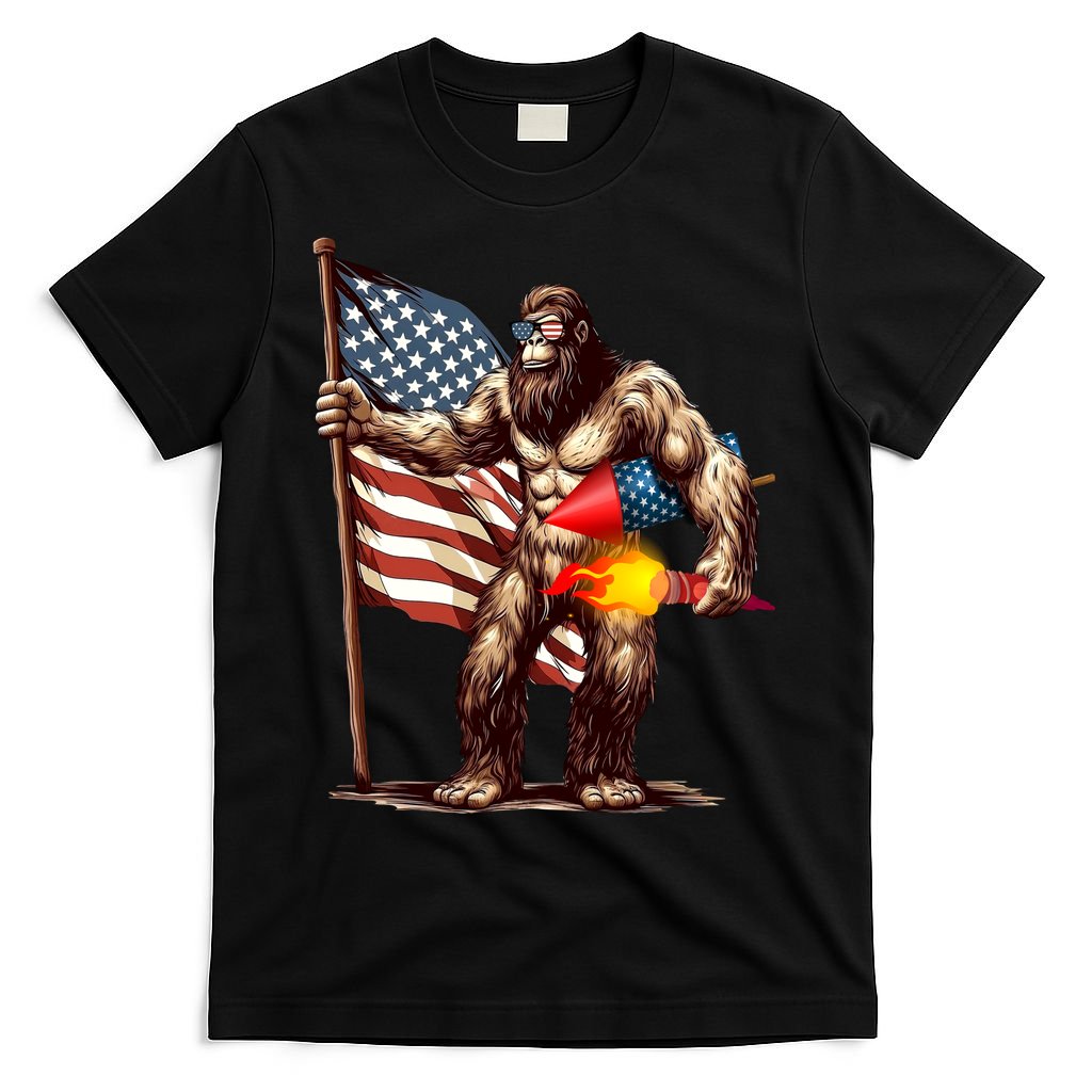 Bigfoot Fireworks 4th Of July Sasquatch American US Flag product image 4