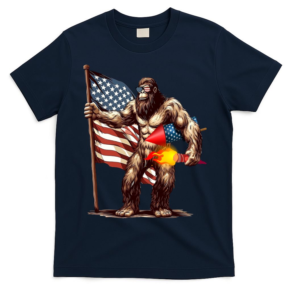 Bigfoot Fireworks 4th Of July Sasquatch American US Flag product image 1