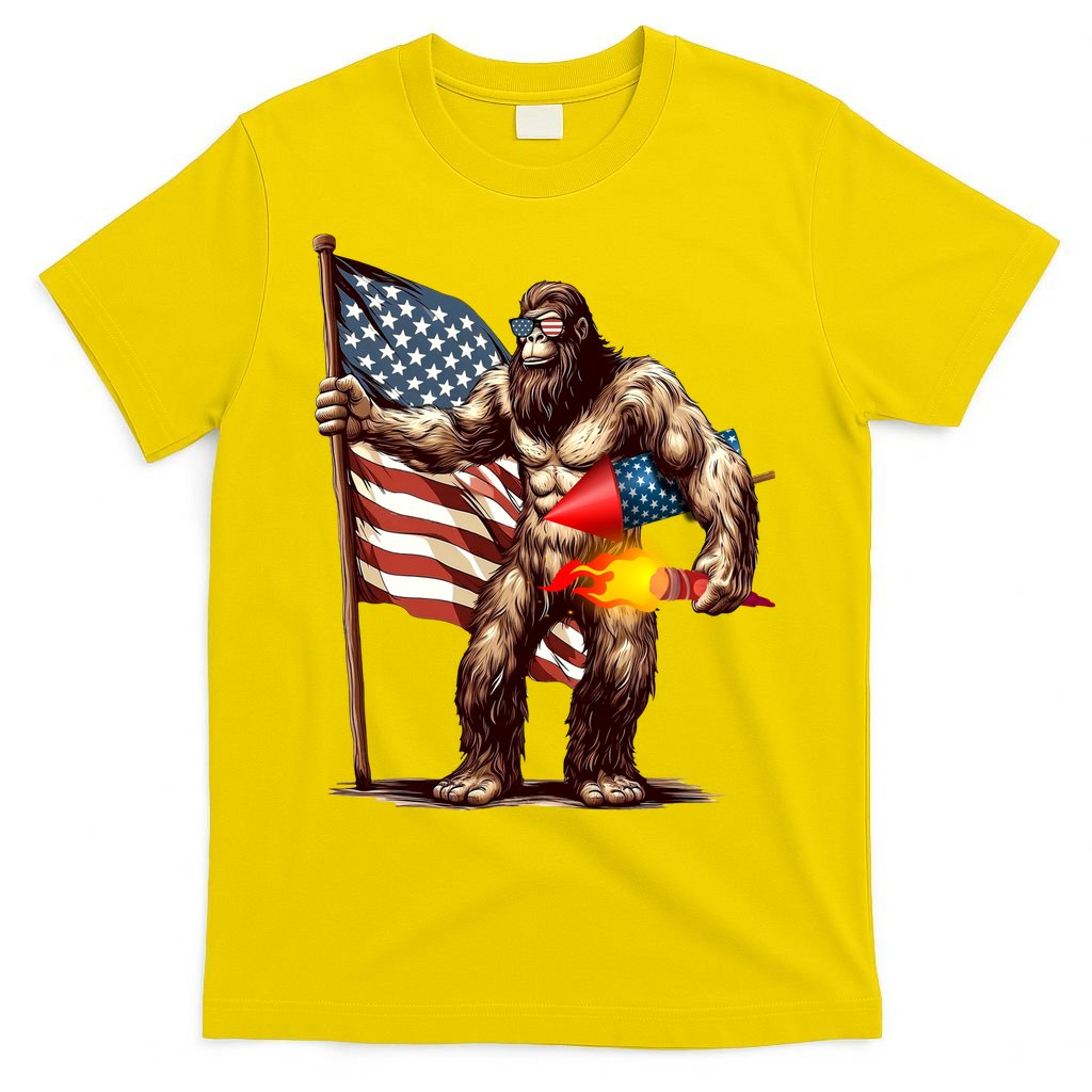 Bigfoot Fireworks 4th Of July Sasquatch American US Flag product image 2