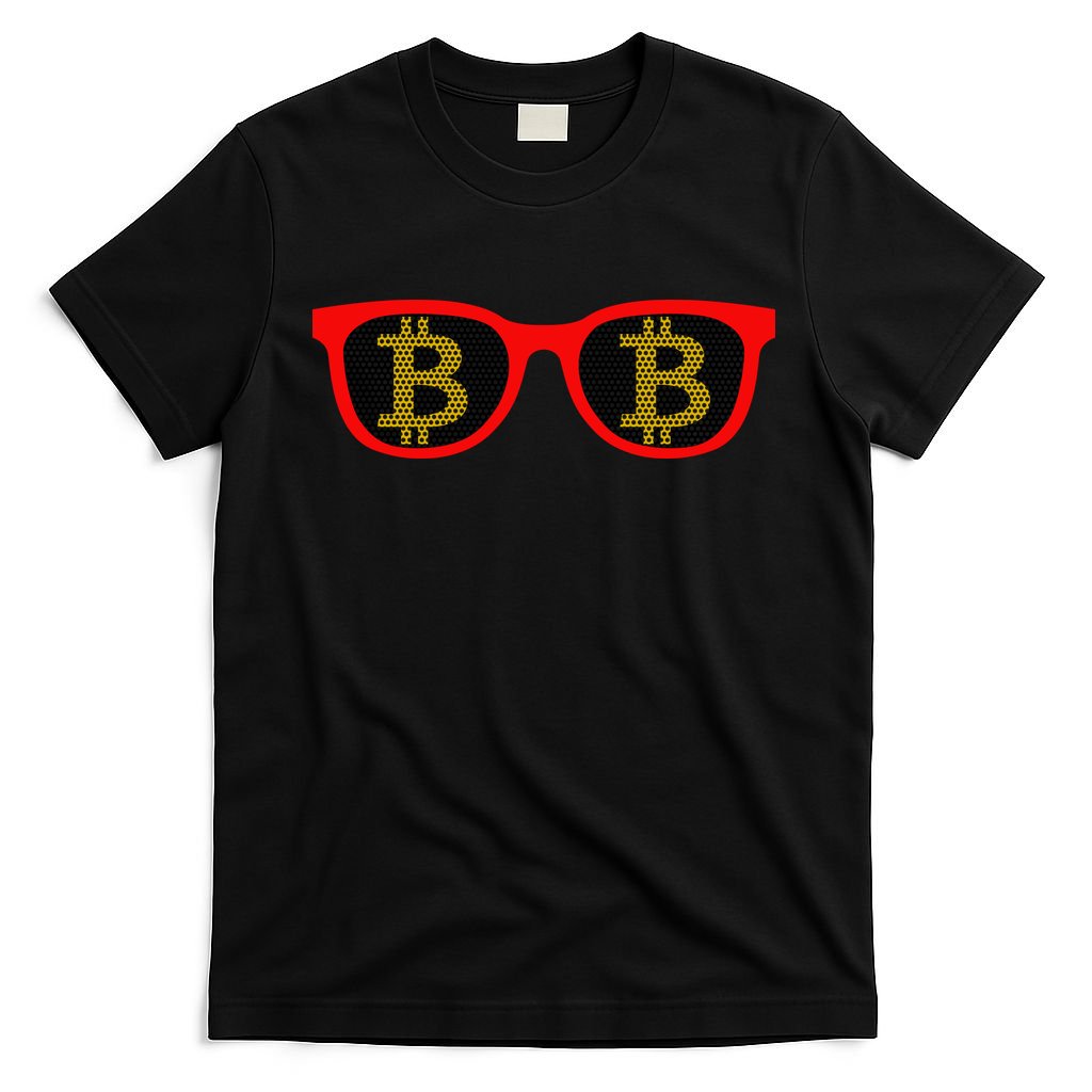 Bitcoin Glasses T-Shirt product image 7