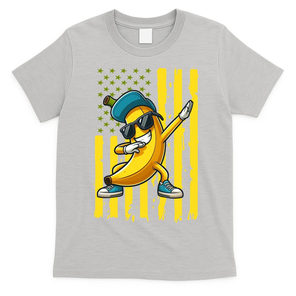 Banana Lover Retro American Flag Dabbing T-Shirt product image 5