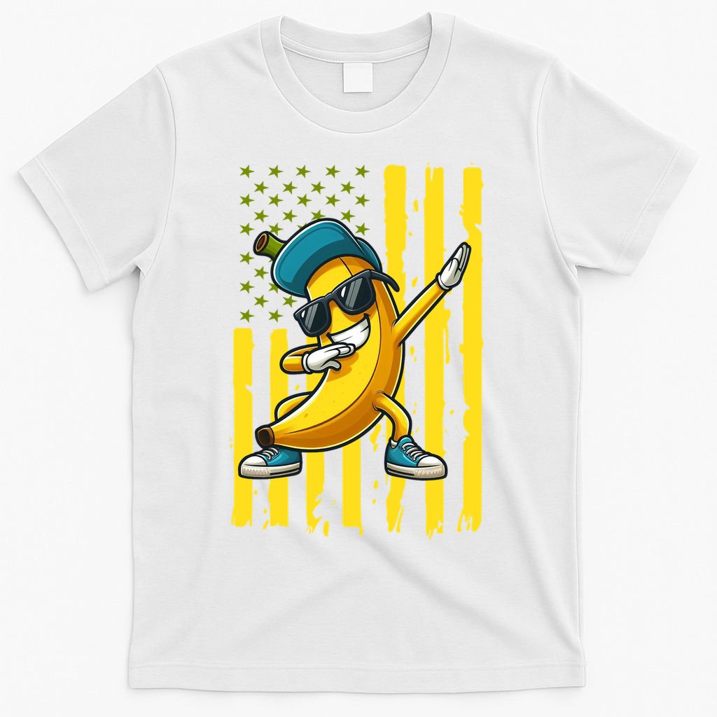 Banana Lover Retro American Flag Dabbing T-Shirt product image 6