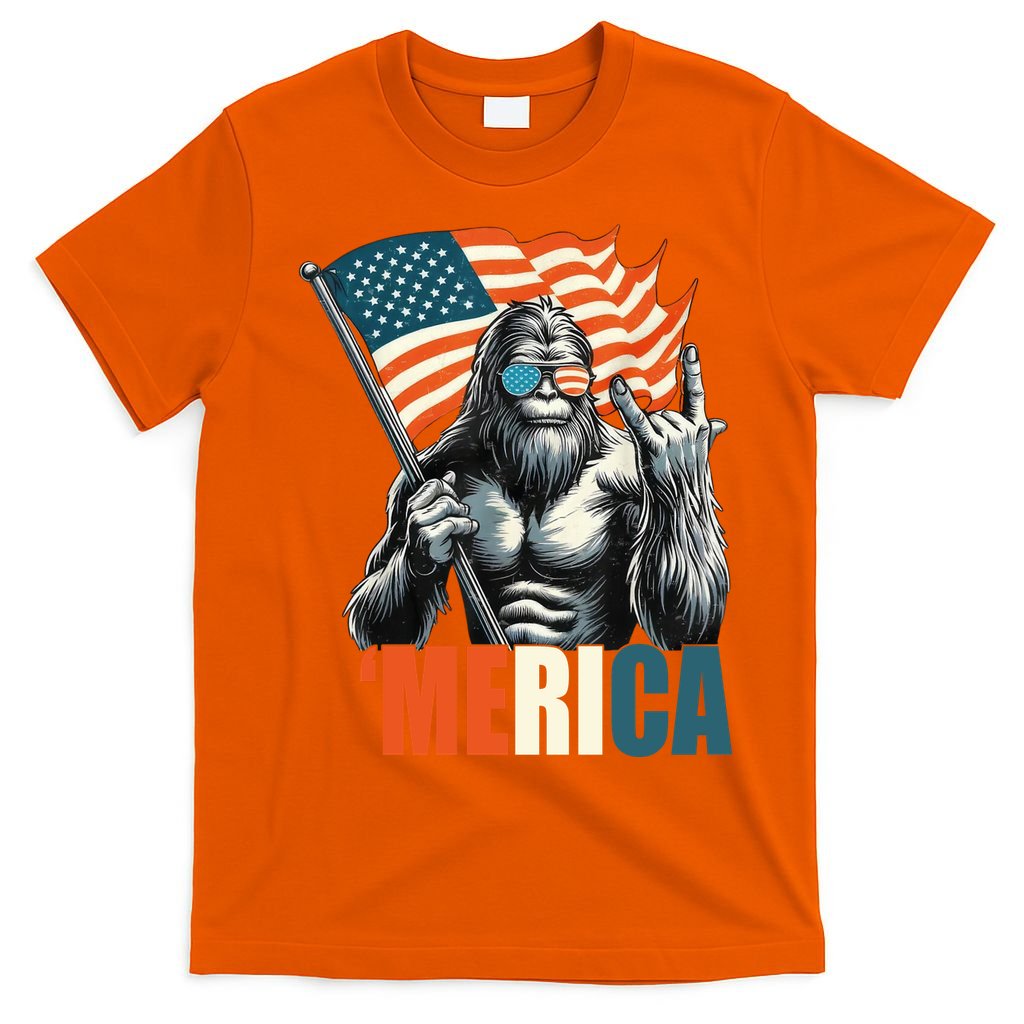 Bigfoot Merica Rock American Flag Patriotic 4th Of July product image 3