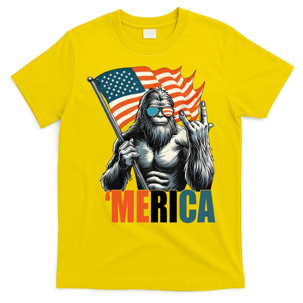 Bigfoot Merica Rock American Flag Patriotic 4th Of July product image 2