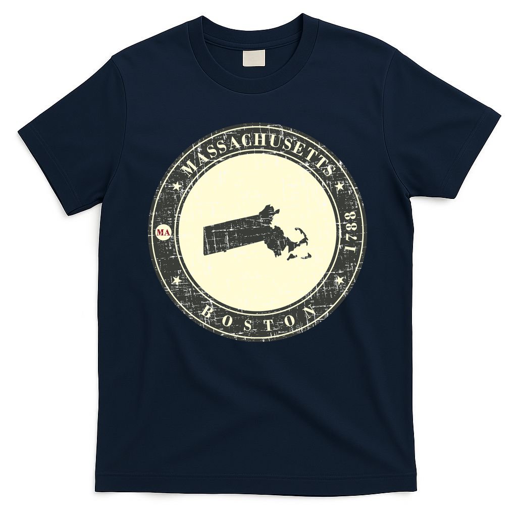 Boston Massachusetts Retro T-Shirt product image 1