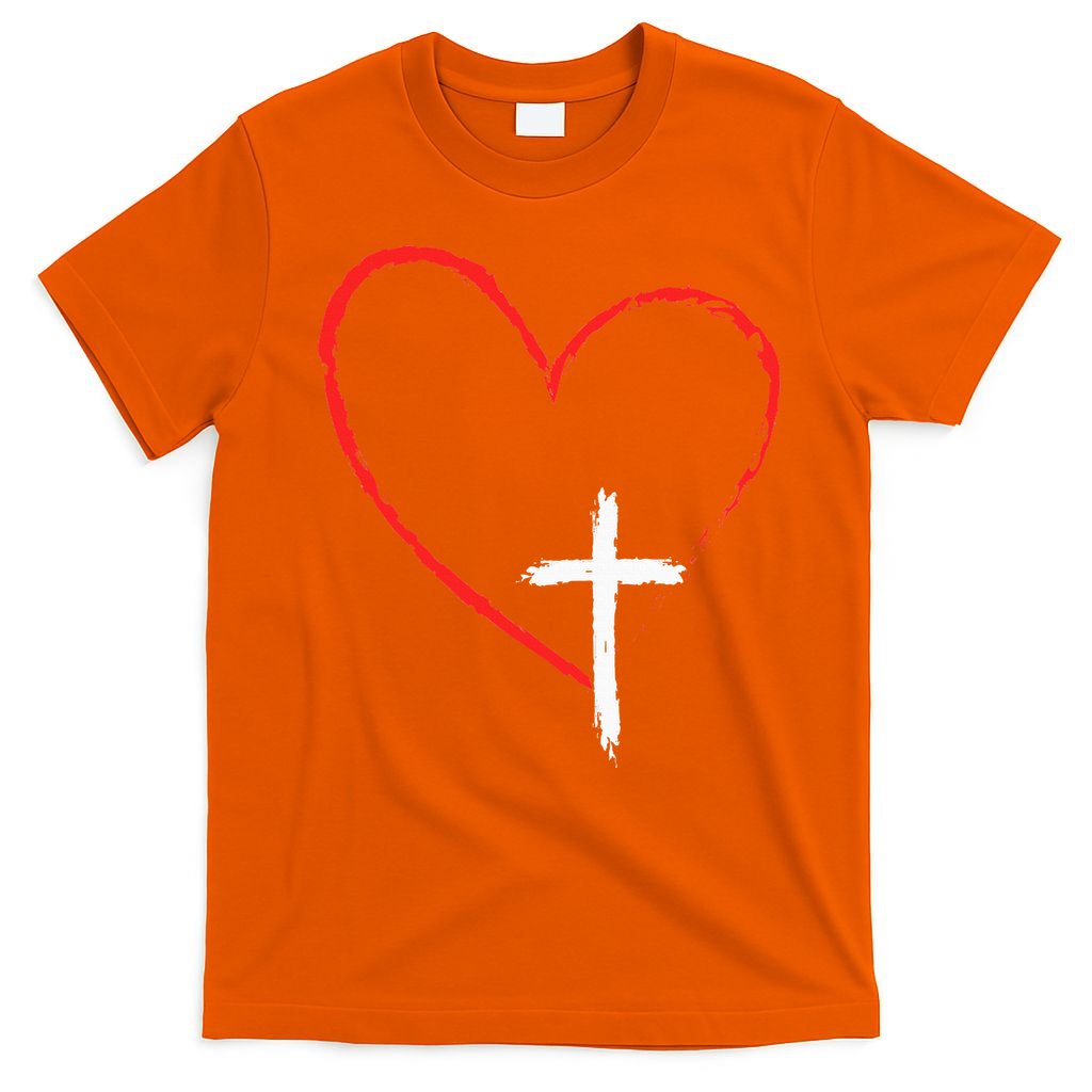 Christian Faith Love Heart Jesus God Cross T-Shirt product image 2