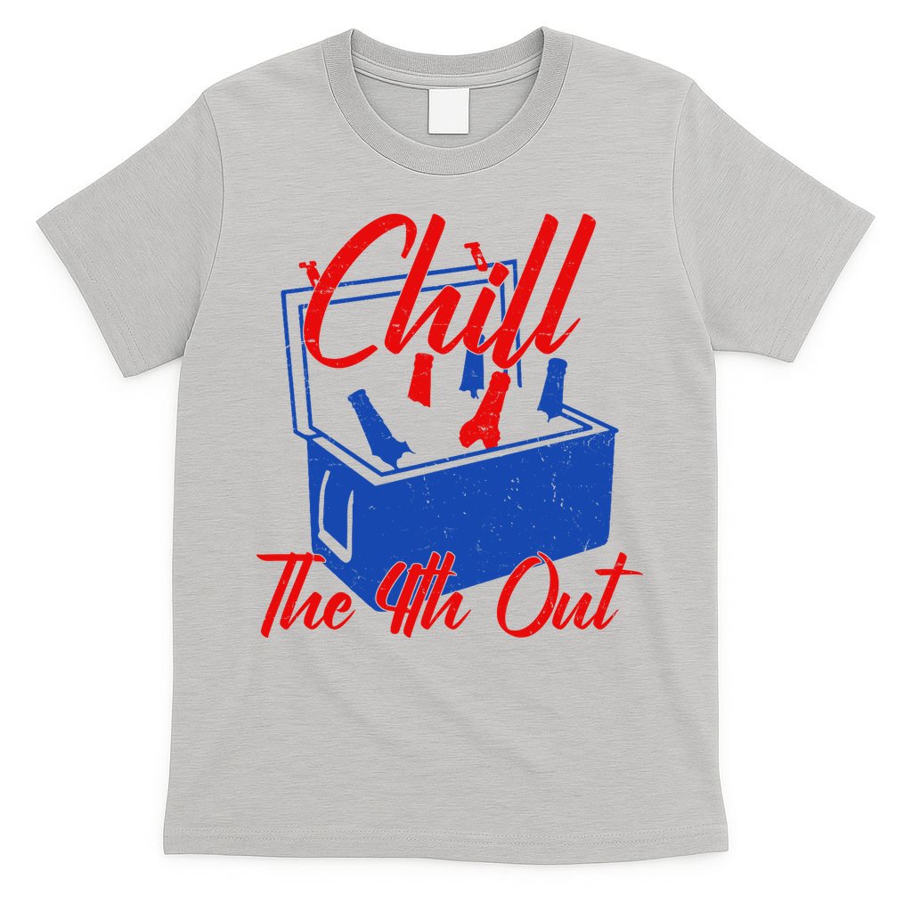 Chill The 4th Out Funny Fourth Of July Beer Cooler T-Shirt product image 5