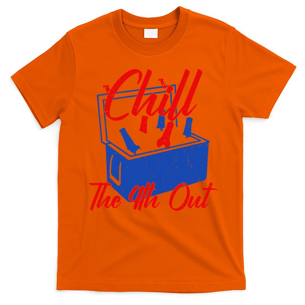 Chill The 4th Out Funny Fourth Of July Beer Cooler T-Shirt product image 3