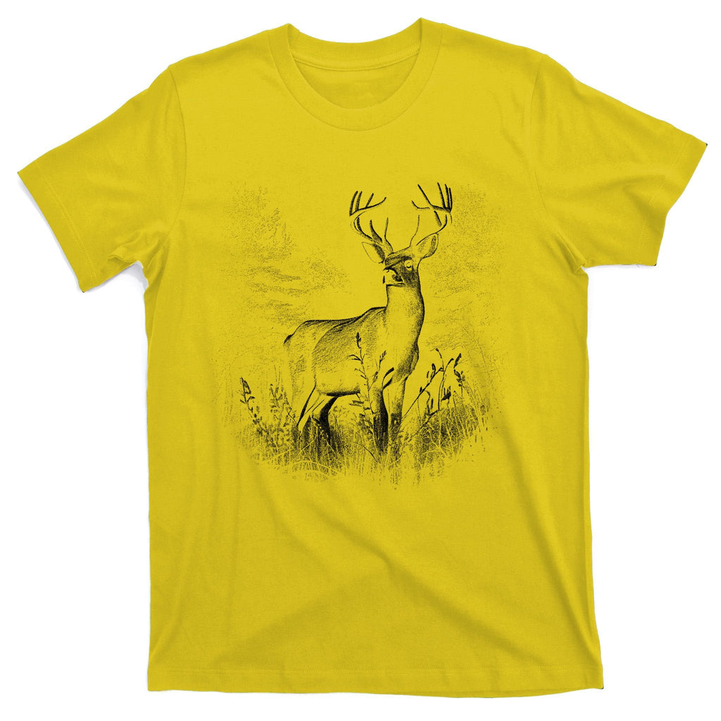 Deer In Nature Realistic T-Shirt product image 3