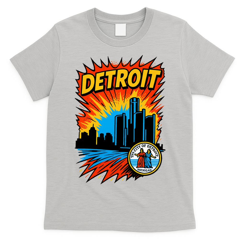 Detroit Retro Comic Style T-Shirt product image 5