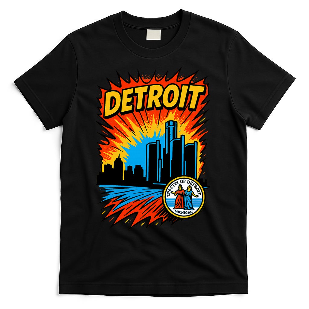 Detroit Retro Comic Style T-Shirt product image 4