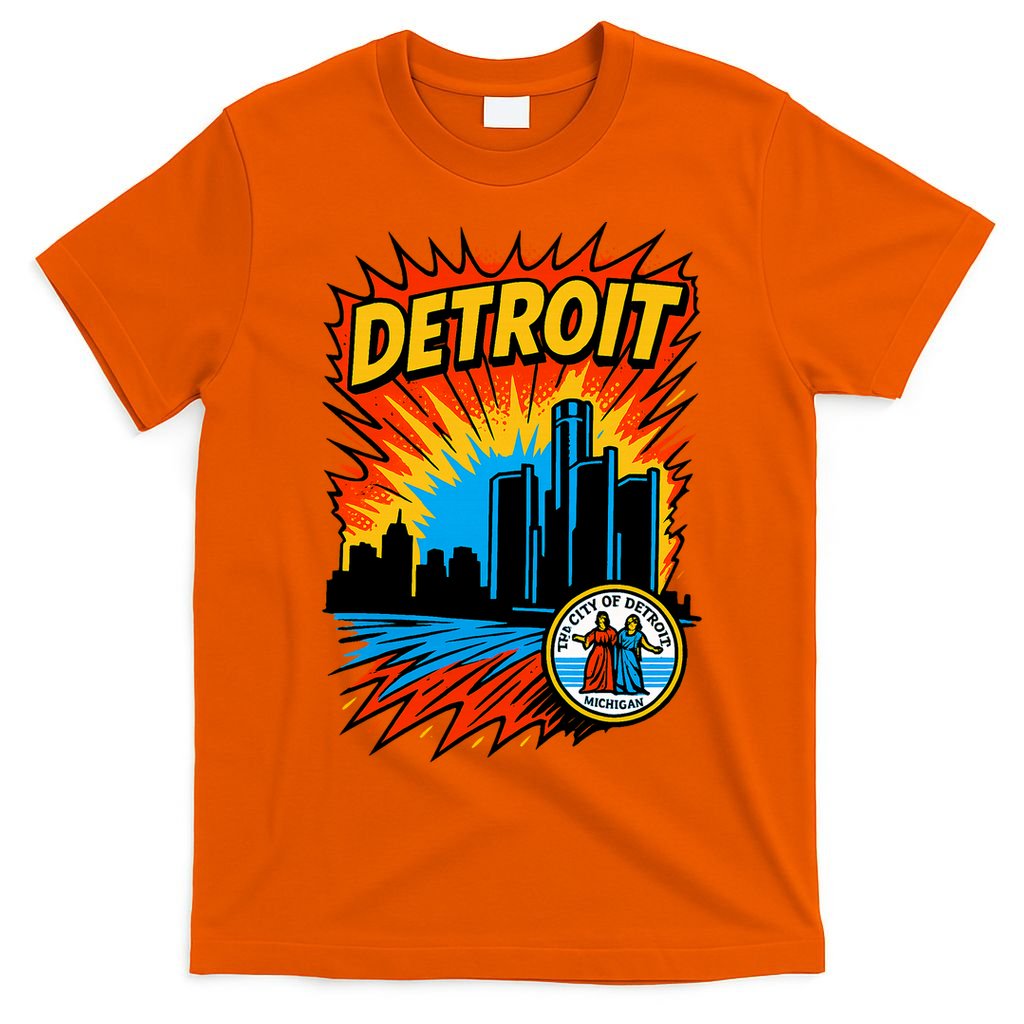 Detroit Retro Comic Style T-Shirt product image 3