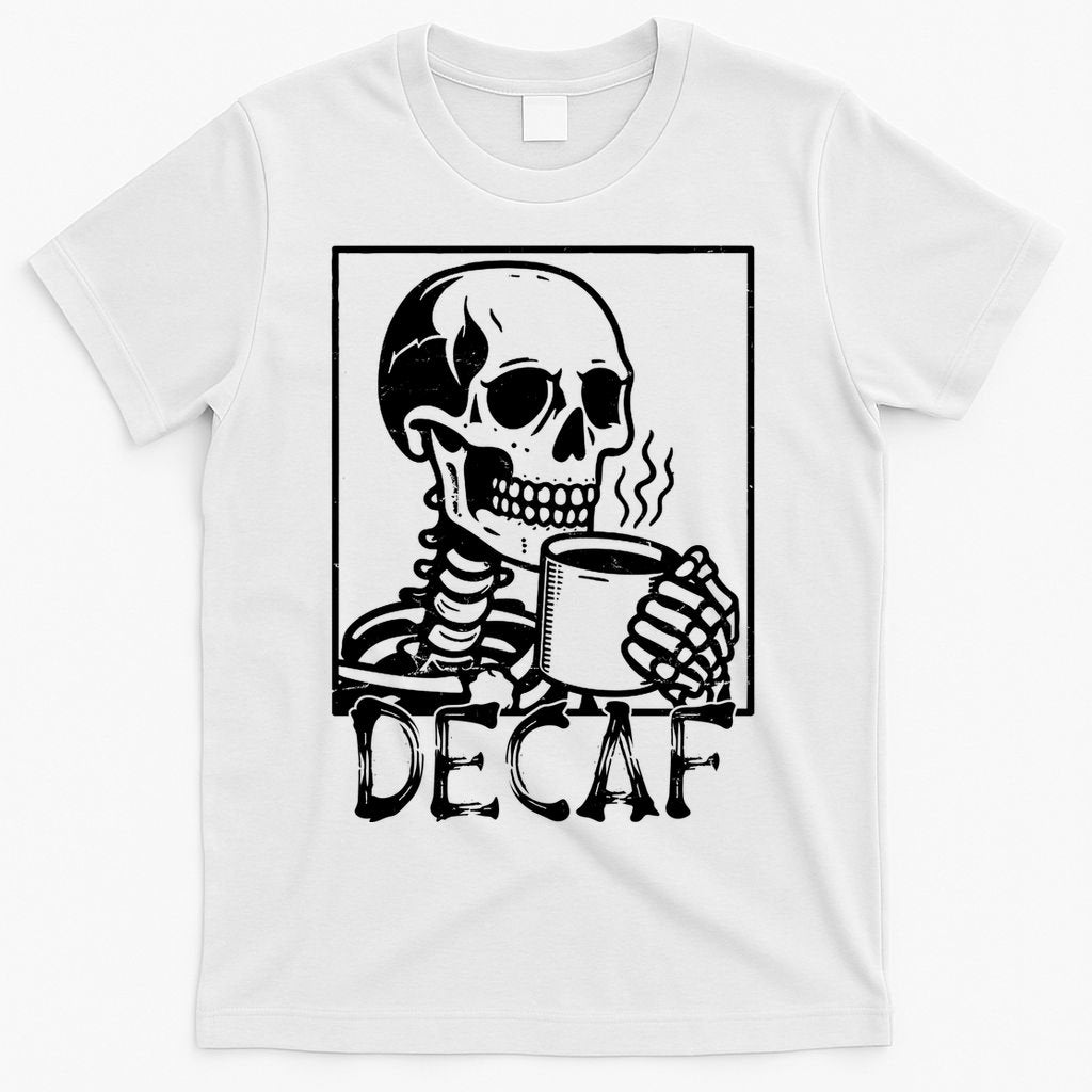 Decaf Skeleton Coffee Skull T-Shirt product image 6